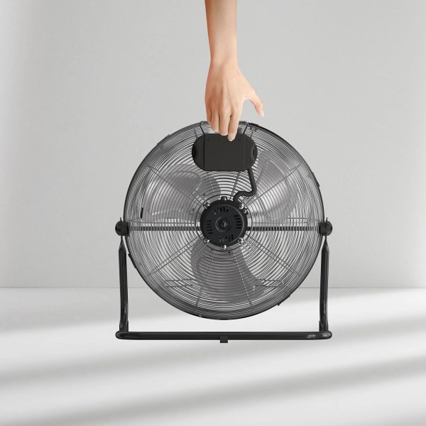 BLACK+DECKER Gulvventilator - 60W, Sort/Sølv