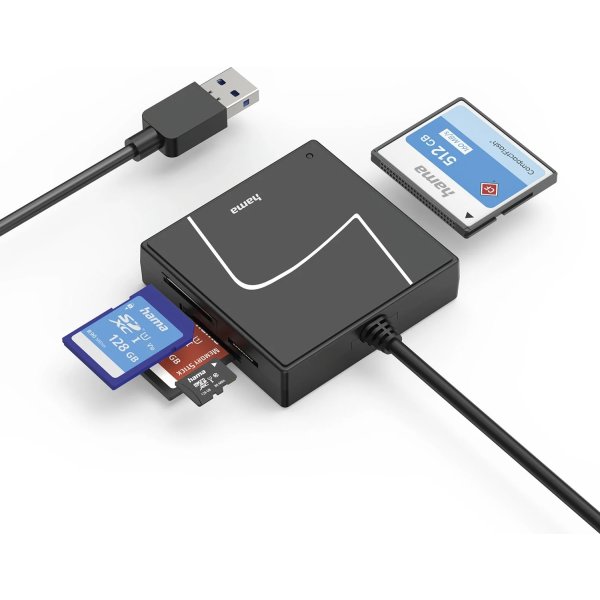 HAMA Kortlæser - USB 3.2 - SD / microSD / CF