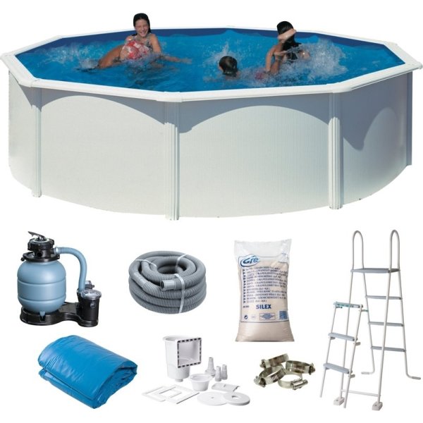 Swim & Fun rund pool Ø460 x 120 cm, hvid