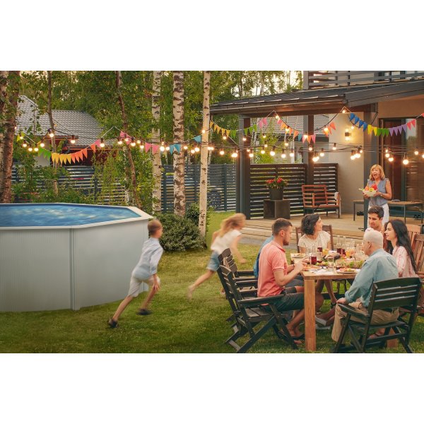 Swim & Fun oval pool 610 x 375 x 120 cm, hvid