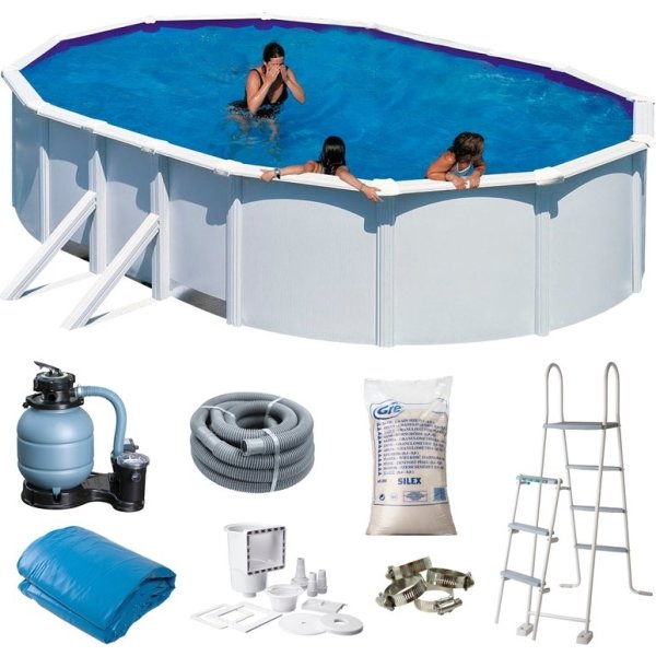 Swim & Fun oval pool 610 x 375 x 120 cm, hvid