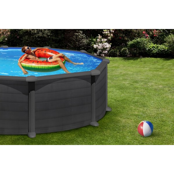 Swim & Fun rund pool Ø350 x 132 cm, grafit