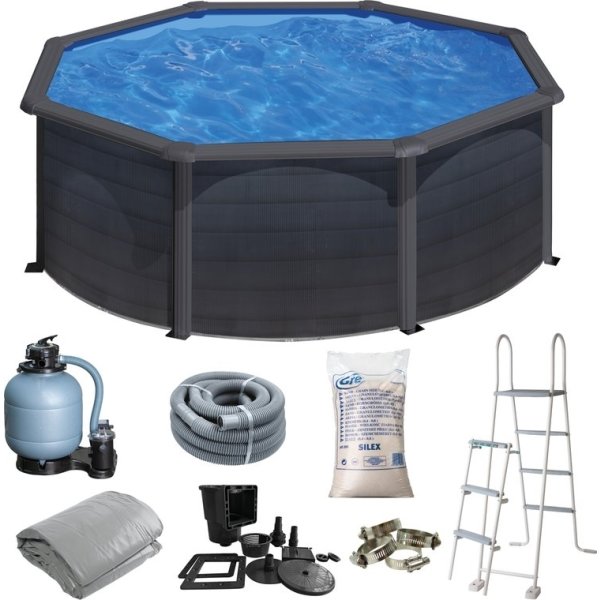 Swim & Fun rund pool Ø350 x 132 cm, grafit