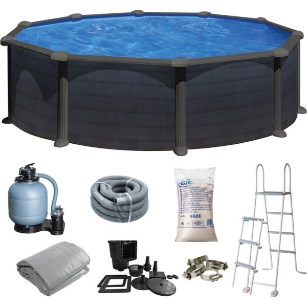 Swim & Fun rund pool Ø460 x 132 cm, grafit