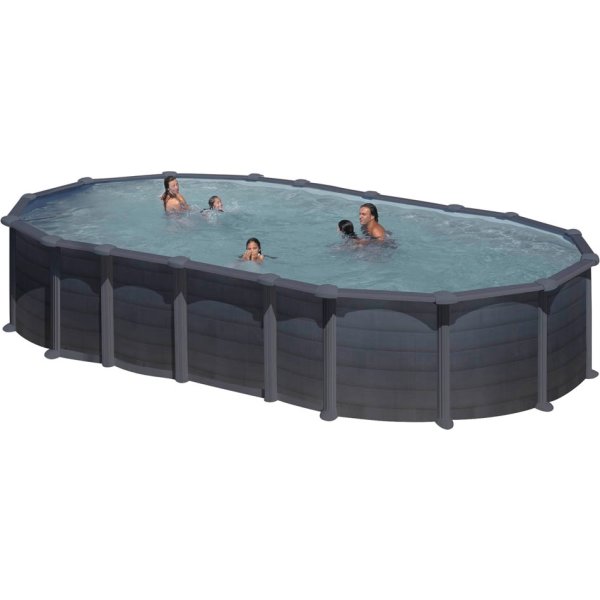 Swim & Fun oval pool 730 x 375 x 132 cm, grafit