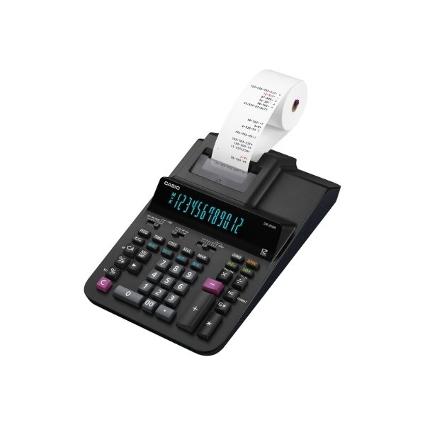 Casio DR 200R strimmelregner, 2 farvet sort/rød