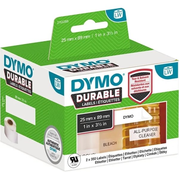 Dymo LabelWriter Durable etiketter str. 25 x 89 mm