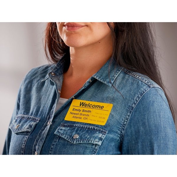 Dymo LW navneskilte etiketter, 54x101 mm, gul