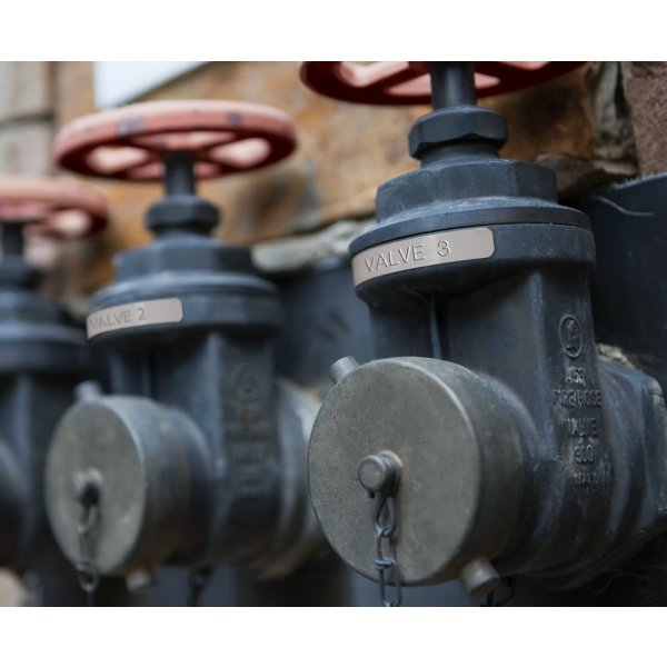 Dymo 3D rustfrit stål prægetape u/lim, 12mm