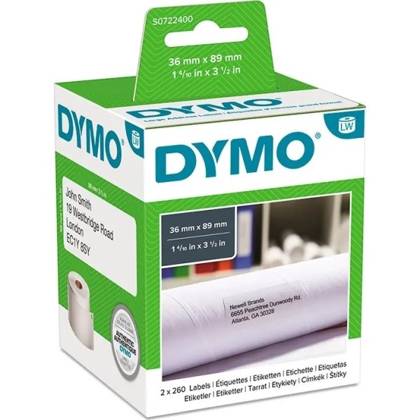 Dymo LW adresseetiket 36x89 mm