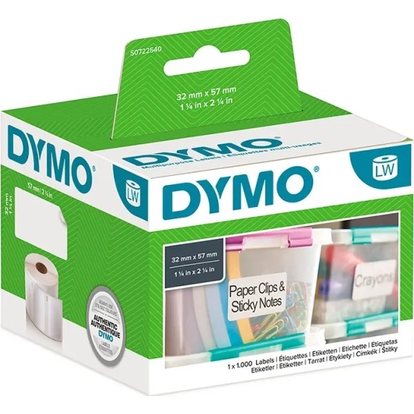 Dymo universal-etiket 32x57 mm (1000 stk.)