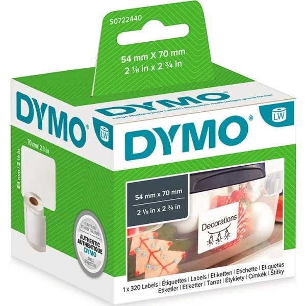 Dymo LW disketteetiket 54x70 mm
