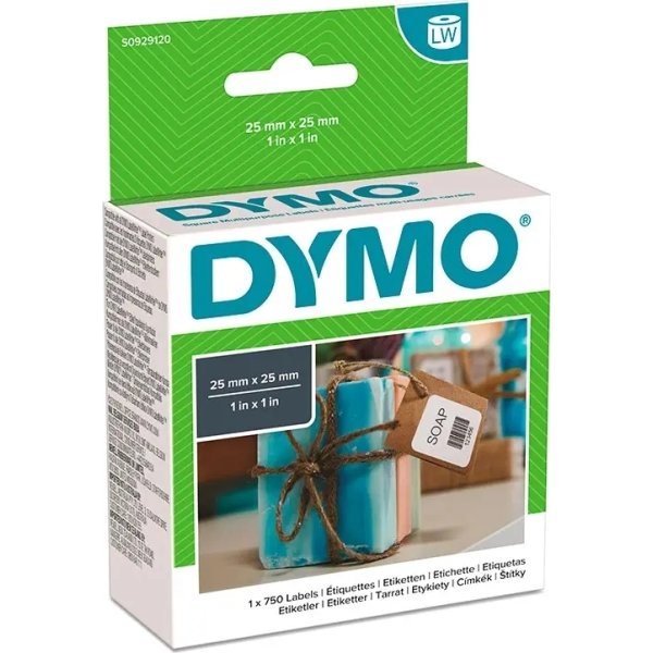 Dymo LW universal etiket 25 x 25 mm aftagelig
