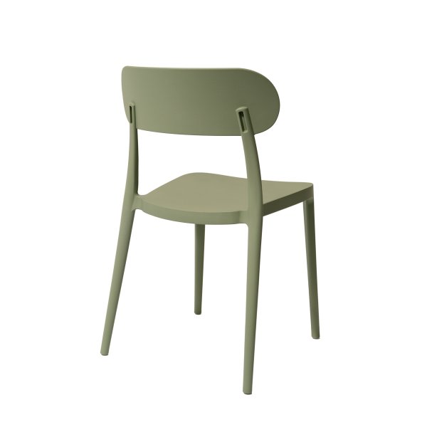 Haiti Havestol, plast, UV, stabelbar, olivengrøn