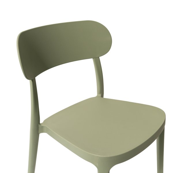 Haiti Havestol, plast, UV, stabelbar, olivengrøn