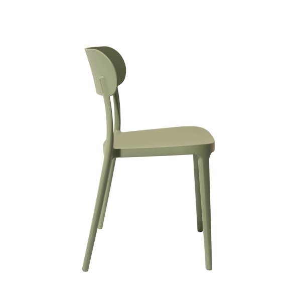 Haiti Havestol, plast, UV, stabelbar, olivengrøn