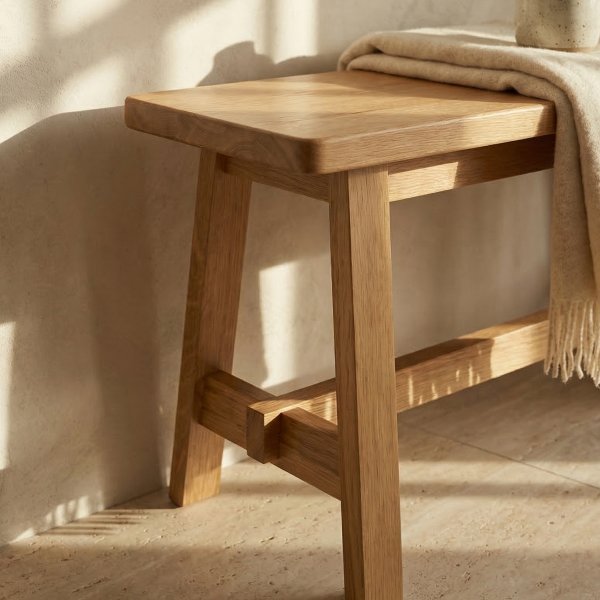 NordicLine Bænk, solid eg, 110x29 cm