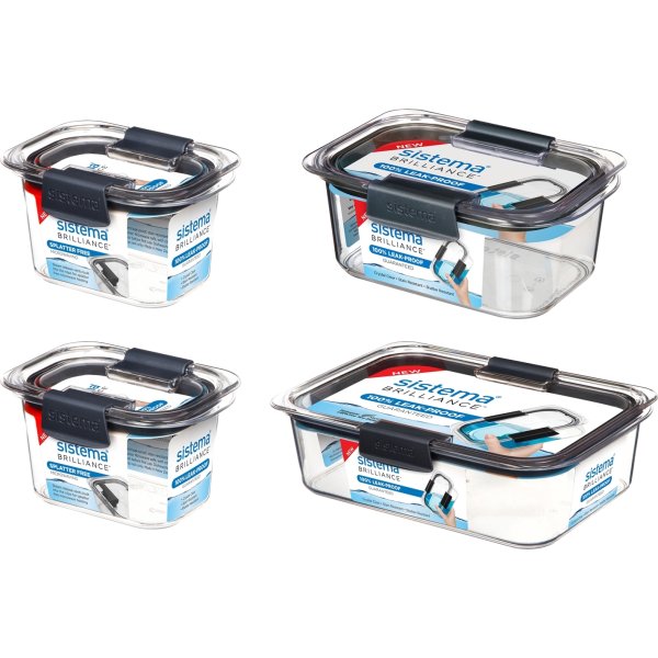 Sistema Brilliance opbevaringsboks, 4-pak