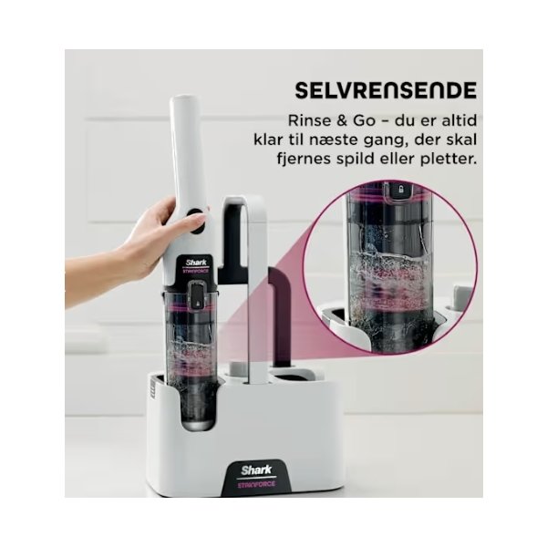 Shark Støvsuger - HX100EUT, Sort, Lyserød, Hvid