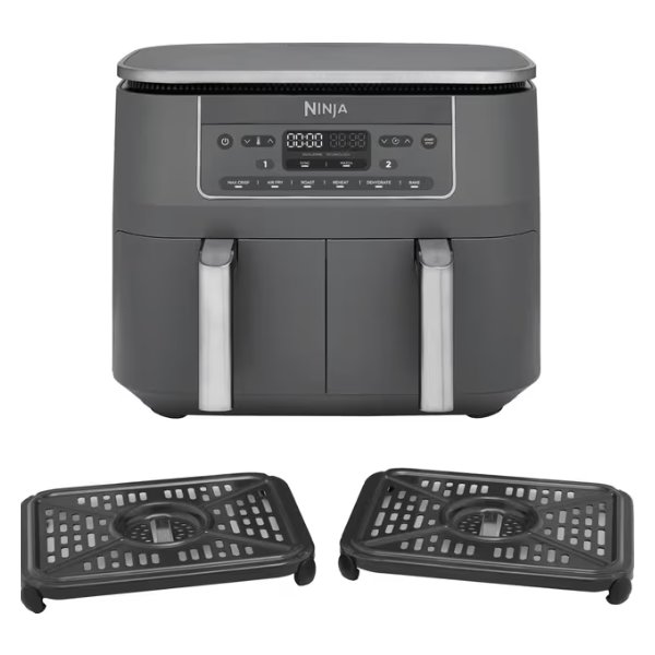 Ninja 2-rums Airfryer - DZ300EU, 2.4kW, Metalg