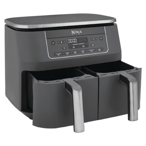 Ninja 2-rums Airfryer - DZ300EU, 2.4kW, Metalg