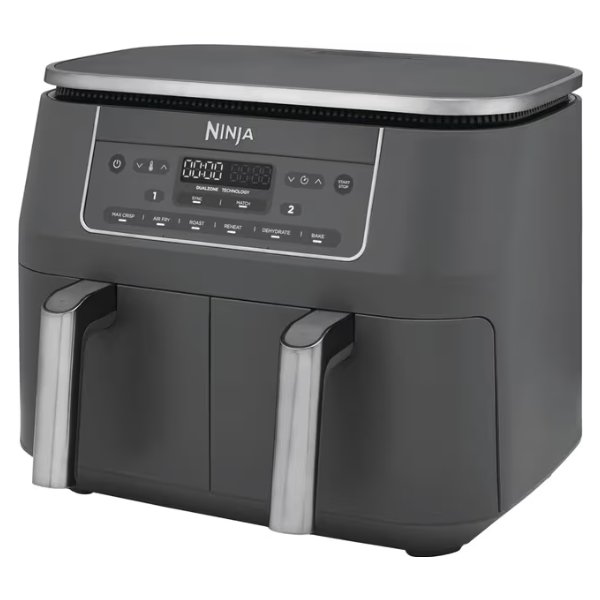 Ninja 2-rums Airfryer - DZ300EU, 2.4kW, Metalg