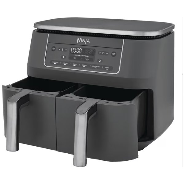 Ninja 2-rums Airfryer - DZ300EU, 2.4kW, Metalg