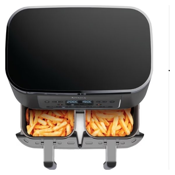 Ninja 2-rums Airfryer - DZ300EU, 2.4kW, Metalg
