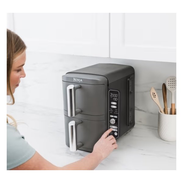 Ninja Dobbelt Airfryer SL400EU, XL, 2.47kW, Grå