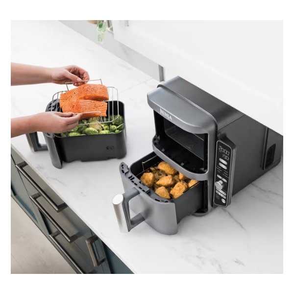Ninja Dobbelt Airfryer SL400EU, XL, 2.47kW, Grå