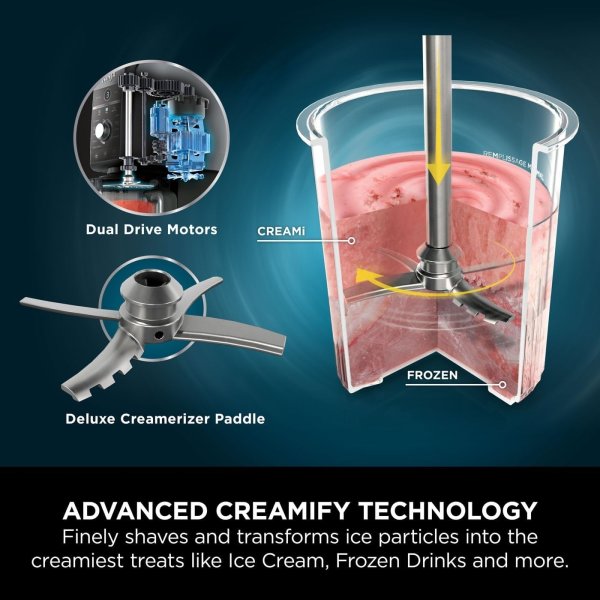 Ninja Creami Sorbetblender -Deluxe709ml Sort/ sølv