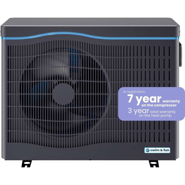 Swim & Fun inverter varmepumpe 12 kW, WiFi