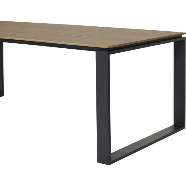 Martinus Havebord 210x100cm, sort/valnød bøg