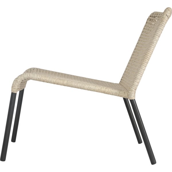 Helle Loungestol, stabelbar, sort/natur