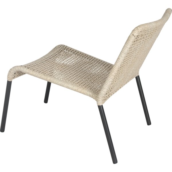 Helle Loungestol, stabelbar, sort/natur