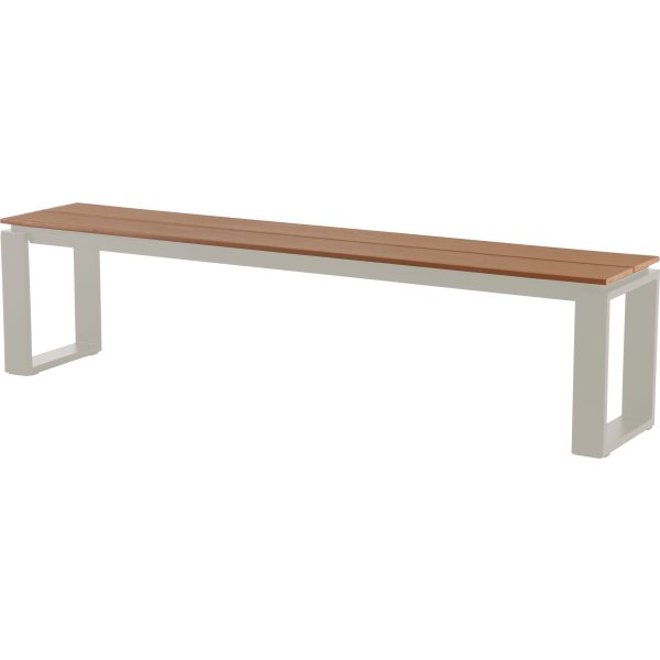 Martinus Havebænk, 180x36cm, teak/sandy grey