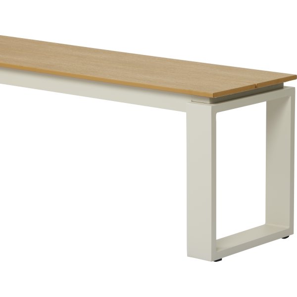 Martinus Havebænk, 180x36cm, teak/sandy grey
