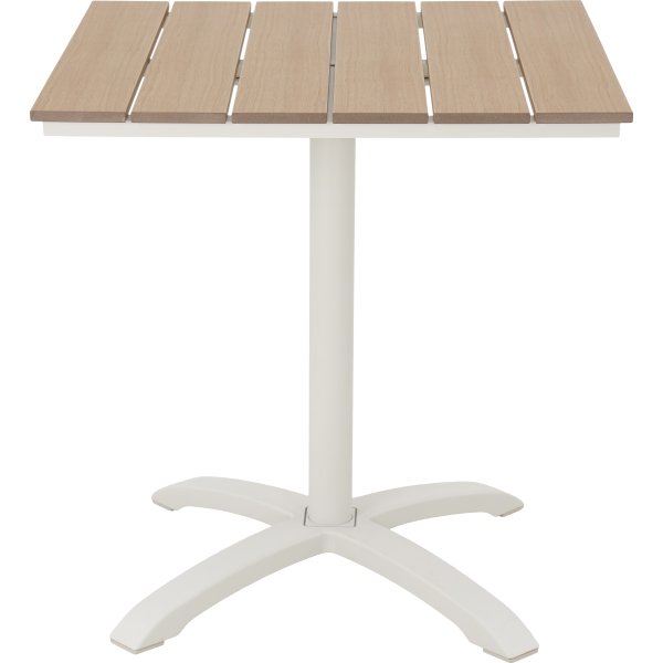 Mads cafébord 70x70 cm, sandy grey/teak nonwood