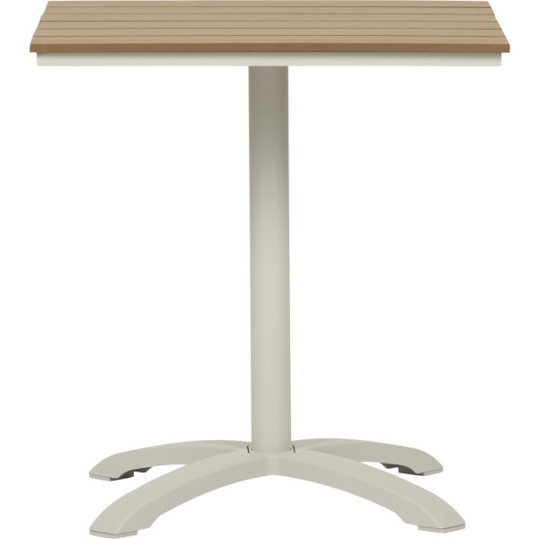 Mads cafébord 70x70 cm, sandy grey/teak nonwood