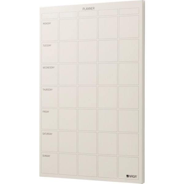 NAGA Magnetisk ståltavle, 40 x 60 cm, ugeplan