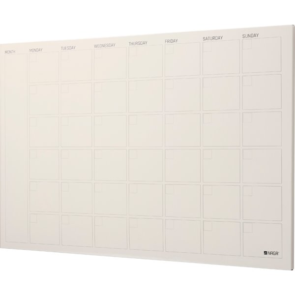 NAGA Magnetisk ståltavle, 90 x 60, månedstavle