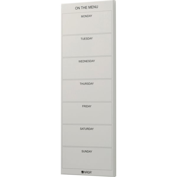 NAGA Magnetisk ståltavle, 20 x 60 cm, madplan