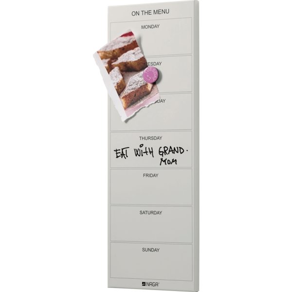 NAGA Magnetisk ståltavle, 20 x 60 cm, madplan