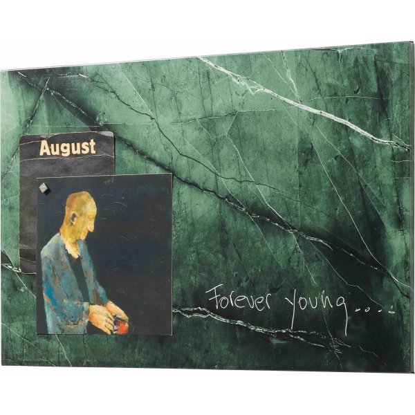 NAGA Magnetisk ståltavle, 40 x 60 cm, grøn marmor