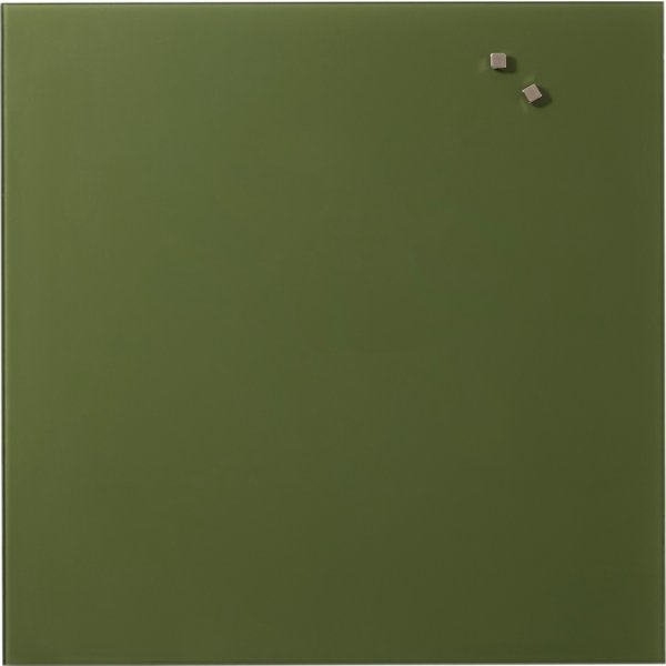 NAGA Magnetisk Glastavle, 45 x 45 cm, mørkegrøn