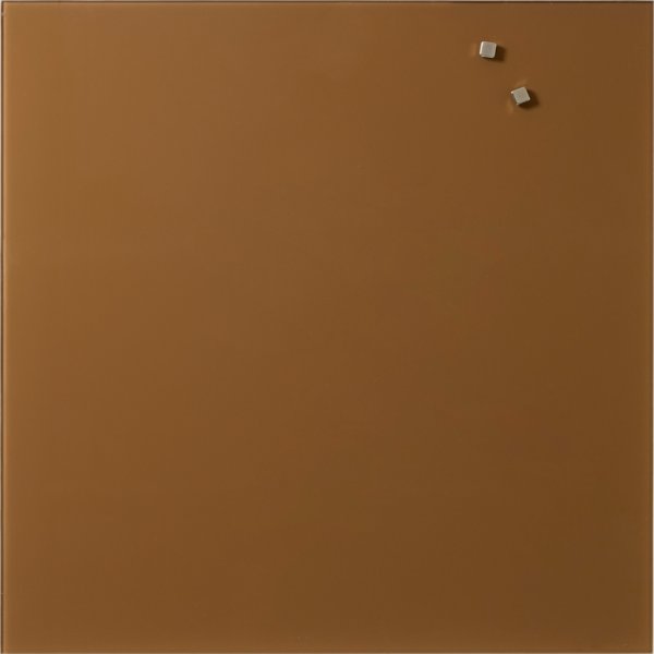 NAGA Magnetisk Glastavle, 45 x 45 cm, brun