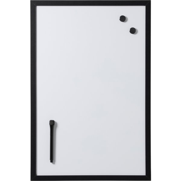 NAGA Magnetisk Whiteboard m/sort ramme, 40 x 60 cm