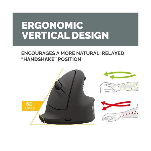 Fellowes Breyta Plus ergonomisk vertikal mus, L