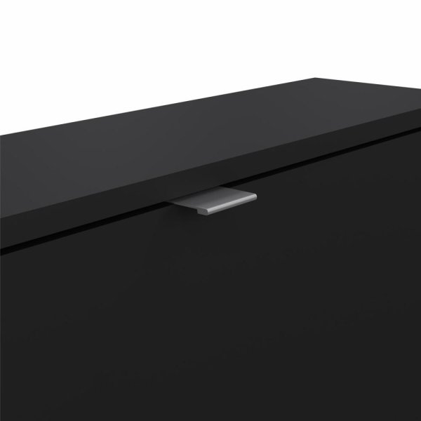 BudgetLine Skoskab m. 2 klaplåger, sort