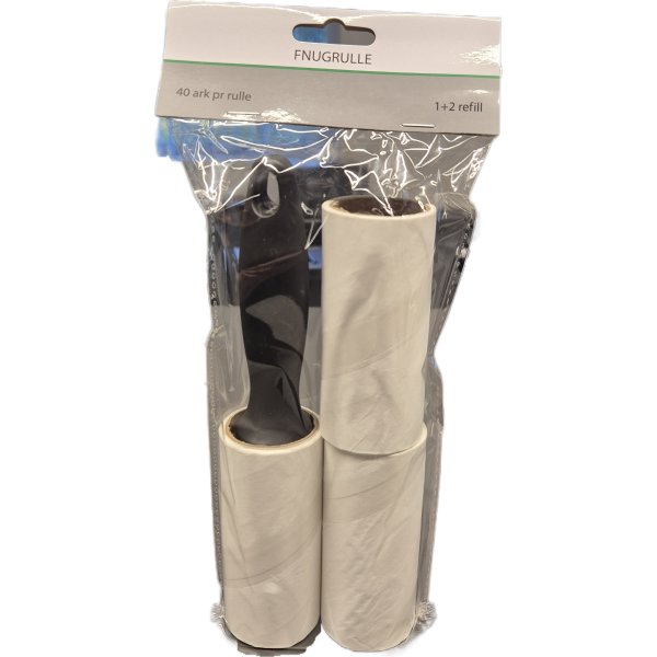 Fnugrulle ink. 2 refills, 40 ark pr. rulle